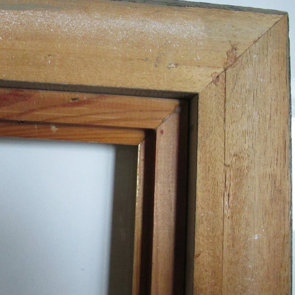 Late 60s Custom Wood Picture Frame Vintage
